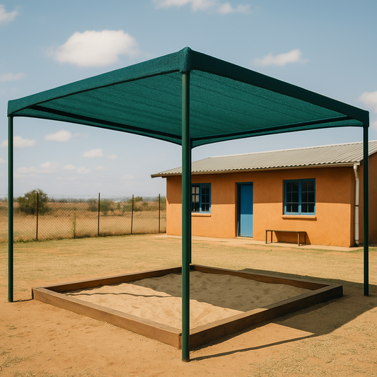 UV-Protective Shade Net Structure for Outdoor Play