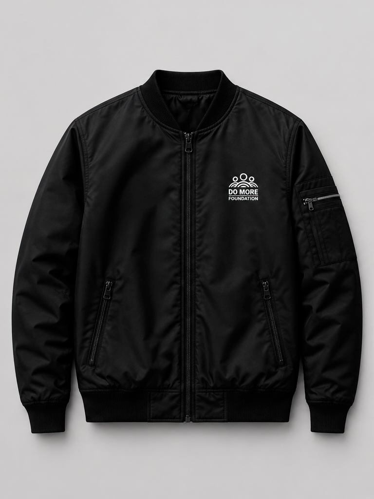 Black DoMore Foundation Unisex Bomber Jacket
